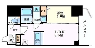 プレサンス北浜オリジンの物件間取画像